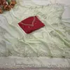 Ktd 2098 Chinon fabric and Beeds Work Saree Collections